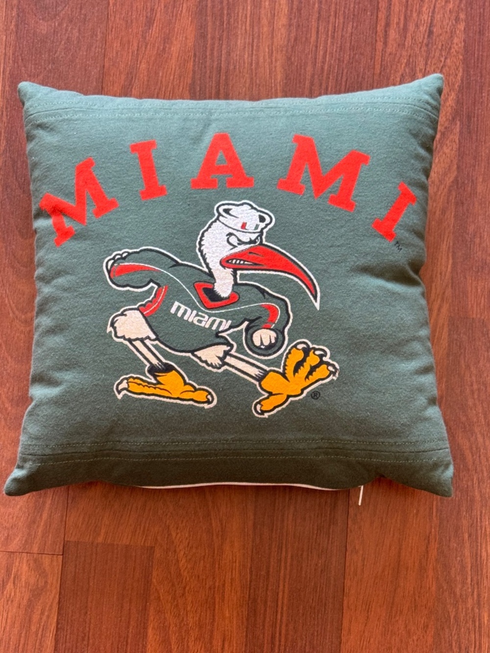 University of Miami Sebastian Pillow - New